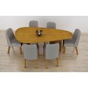 Ver imagem 2 de Mesa Isís Tampo Orgânico Freijó 6 Cadeiras Isís - Leifer