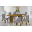 Ver imagem 1 de Mesa Isís Tampo Orgânico Freijó 6 Cadeiras Isís - Leifer