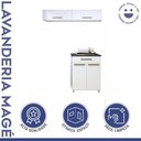 Ver imagem 5 de Lavanderia Modulada Magé 2 Armários Aéreos e Balcão Branco Kaiki Móveis