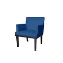 Ver imagem 2 de Kit 2 Poltronas Decorativa Vitória Suede Azul Marinho Pés Madeira Ms Decor