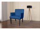 Ver imagem 3 de Kit 2 Poltronas Decorativa Vitória Suede Azul Marinho Pés Madeira Ms Decor