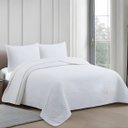 Ver imagem 2 de Colcha Matelassê - Casal - Pliê - Branco - C/ Porta Travesseiro - Camesa