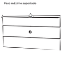 Ver imagem 4 de Painel Suspenso para Tv 60 Pol 1 Prateleira 180 Cm Carvalho Arly