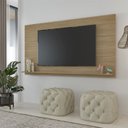 Ver imagem 6 de Painel Suspenso para Tv 60 Pol 1 Prateleira 180 Cm Carvalho Arly