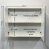 Espelho para Banheiro Armário 2 Portas com Fundo - 60cm - 4