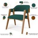 Ver imagem 4 de Kit 02 Cadeiras para Sala de Jantar e Estar Living Estofada Suran L02 Bouclê Verde - Lyam Lyam Decor