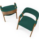 Ver imagem 6 de Kit 02 Cadeiras para Sala de Jantar e Estar Living Estofada Suran L02 Bouclê Verde - Lyam Lyam Decor