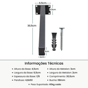 Ver imagem 2 de Suporte para Pia de Parafusar 4 Un Mão Francesa 30cm Preto Grapa Parede Granito Balcão Microondas
