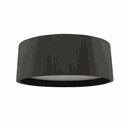 Ver imagem 1 de Plafon Redondo Madeira Preto 25cm - Preto