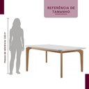 Ver imagem 5 de Conjunto de Mesa de Jantar Dublin 180 Tp Off White sem Vidro Canto Copo 6 Cadeiras Irlanda