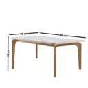 Ver imagem 3 de Conjunto de Mesa de Jantar Dublin 180 Tp Off White sem Vidro Canto Copo 6 Cadeiras Irlanda