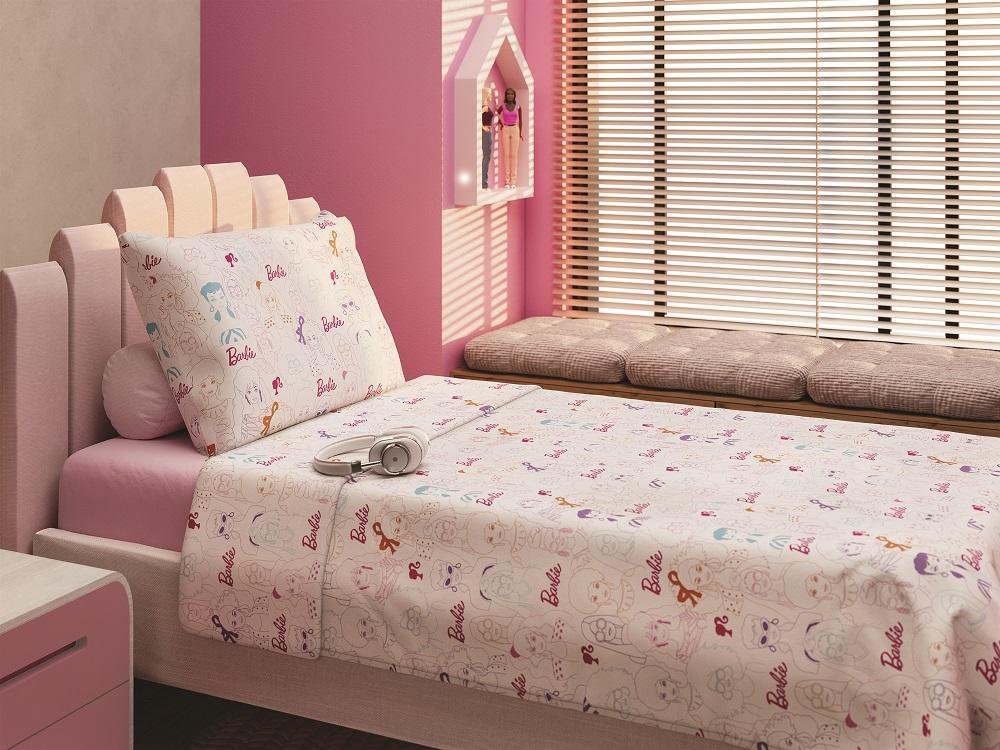 Jogo de Cama Solteiro 3 Peças Barbie 1,40x2,20 Lepper na Lojas Cerentini -  Casa & Decor em até 12x