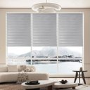 Ver imagem 3 de Persiana Zebra 160x160 Cinza Linho Rolo Dupla Decorativa