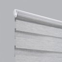 Ver imagem 2 de Persiana Zebra 160x160 Cinza Linho Rolo Dupla Decorativa