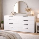 Ver imagem 1 de Cômoda Madri 8 Gavetas Branco - Politorno