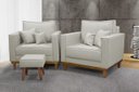 Ver imagem 1 de Kit 2 Poltronas Beny - Linho Bege