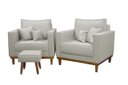 Ver imagem 2 de Kit 2 Poltronas Beny - Linho Bege