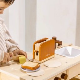 Torradeira de Brinquedo com Torradas e Manteiga de Brincadeira/cozinha Infantil - 5