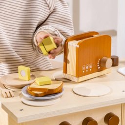 Torradeira de Brinquedo com Torradas e Manteiga de Brincadeira/cozinha Infantil - 4