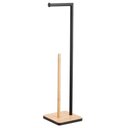 Ver imagem 3 de Porta Papel Higiênico de Bambu e Metal 18x18x71cm Jolitex Mek Tissue