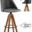 Ver imagem 6 de Conjunto 2 Banquetas Tecido Único 2240 Bg Base 2 Colm Adhara Marrom/Amêndoa/Preto