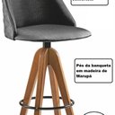 Ver imagem 7 de Conjunto 2 Banquetas Tecido Único 2240 Bg Base 2 Colm Adhara Marrom/Amêndoa/Preto