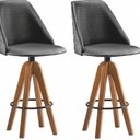 Ver imagem 1 de Conjunto 2 Banquetas Tecido Único 2240 Bg Base 2 Colm Adhara Marrom/Amêndoa/Preto
