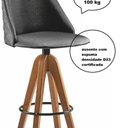 Ver mais imagens de Conjunto 2 Banquetas Tecido Único 2240 Bg Base 2 Colm Adhara Marrom/Amêndoa/Preto