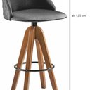 Ver imagem 3 de Conjunto 2 Banquetas Tecido Único 2240 Bg Base 2 Colm Adhara Marrom/Amêndoa/Preto