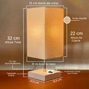 Ver imagem 3 de Abajur Luminaria de Mesa Quadrado Mdf Interruptor Ref 49 Decoração Casa Sala Quarto Escritório