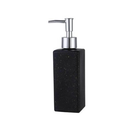 Dispenser de Sabonete Líquido Preto e Cromado 5,8 X 14,7cm - D1113 - Dolce Home