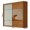 Ver imagem 2 de Guarda Roupa Casal Belmonte 2 Portas 8 Gavetas com Espelho Cinamomo Fendi - Novo Horizonte