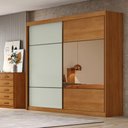 Ver imagem 4 de Guarda Roupa Casal Belmonte 2 Portas 8 Gavetas com Espelho Cinamomo Fendi - Novo Horizonte