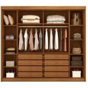 Ver imagem 3 de Guarda Roupa Casal Belmonte 2 Portas 8 Gavetas com Espelho Cinamomo Fendi - Novo Horizonte