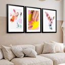 Ver imagem 1 de Kit 3 Quadros Grandes Nail Designer 60x48cm:moldura Preta