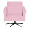 Poltrona Decorativa Jade Base Giratória de Alumínio Para Escritório Linho Rosa - 2