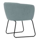 Ver imagem 6 de Poltrona Decorativa Isis Base Aço Preto Suede Camurça Verde Azulado - Nexta Casa
