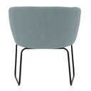Ver imagem 7 de Poltrona Decorativa Isis Base Aço Preto Suede Camurça Verde Azulado - Nexta Casa
