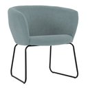Ver imagem 1 de Poltrona Decorativa Isis Base Aço Preto Suede Camurça Verde Azulado - Nexta Casa
