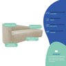 Recamier Curvo Orgânico 140cm 2 Lugares Lado Direito para Sala de Estar em Linho Paris - 5