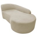 Ver imagem 6 de Recamier Curvo Orgânico 140cm 2 Lugares Lado Direito para Sala de Estar em Linho Paris