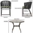 Ver imagem 2 de Mesa e 6 Cadeiras e Noronha Marrom E5 Trama Original Preto