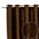Ver imagem 2 de cortina sala jacquard tecido semi blackout marron 2,60x1,80