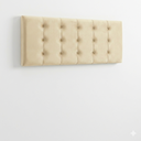 Ver imagem 2 de Cabeceira Cama Box Casal Estofada Paris Suede Bege Painel 1,40 Rbl