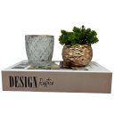 Ver imagem 1 de Livro decorativo Design + vaso rose gold + castiçal de vidro