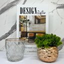 Ver imagem 2 de Livro decorativo Design + vaso rose gold + castiçal de vidro