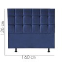 Ver imagem 2 de Cabeceira Estofada Cama Box Casal Queen 160cm Espanha Corino Azul- Mabe Magazine