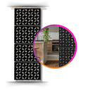 Ver imagem 1 de Painel Biombo Divisória de Ambiente Decorativo 80x2,86m Fixo - Vazado - Preto