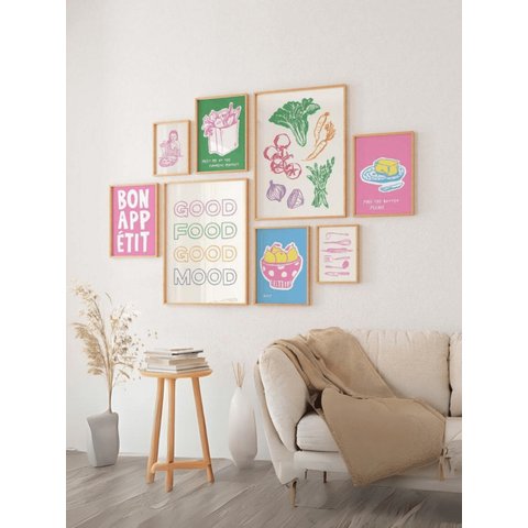 Kit 8 Quadros Decorativos Good Mood Delicado