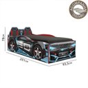 Ver imagem 2 de Bicama Infantil Carros Tornado Fun Preto Azul Pura Magia + Colchão Gazin
